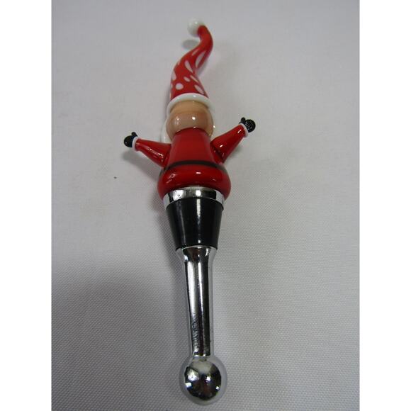 LSARTS Plantation Bottle Stopper Santa in Hat Wine Cork Holiday Festive Drink - Picture 3 of 8
